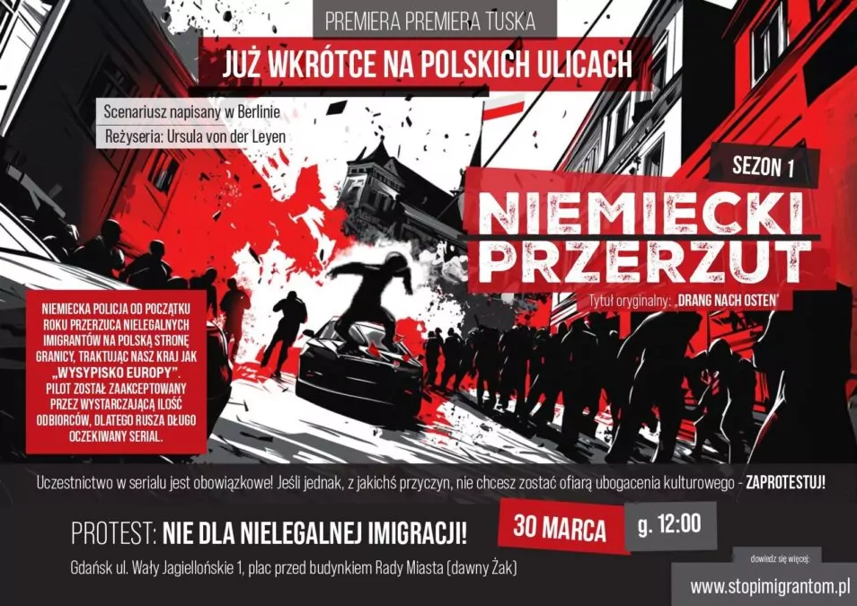 "Nie dla nielegalnej imigracji!". W niedzielę protest (FOTO: PiS Gdańsk/FB)