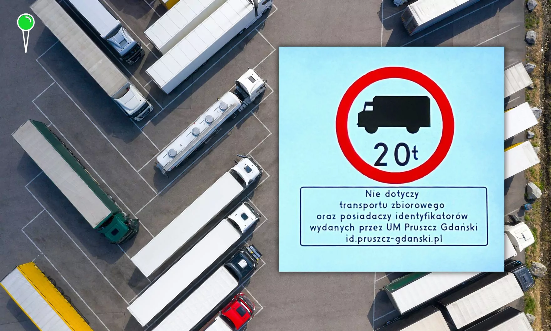 Pruszcz Gdański wprowadza zakaz dla TiR-ów. Nowe przepisy od kwietnia (FOTO: FB/Adam Nowocień/canva)