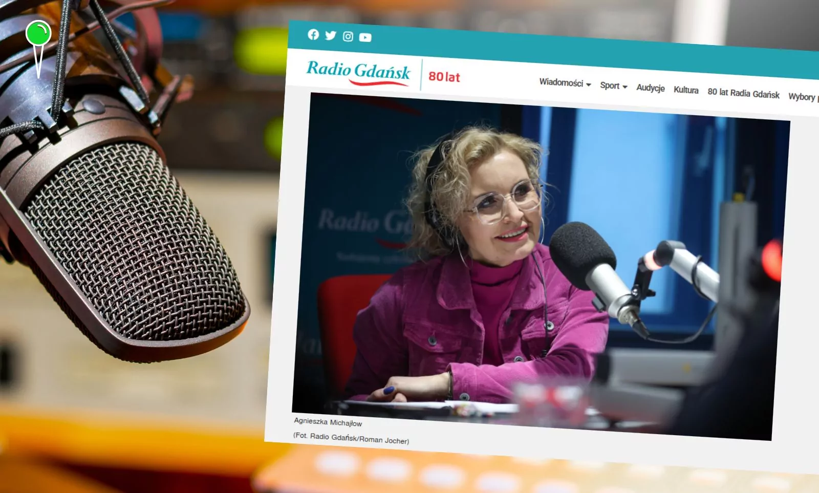 Agnieszka Michajłow wraca przez drzwi KO. Trzy etaty i nowy cel (FOTO: zrzut ekranu radiogdansk.pl/canva)