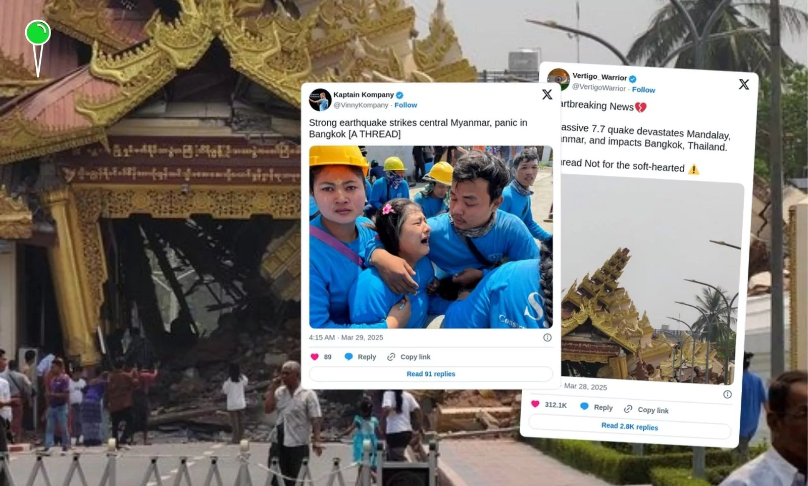 Katastrofa w Azji. Trzęsienie ziemi niszczy Mjanmę (FOTO: X)