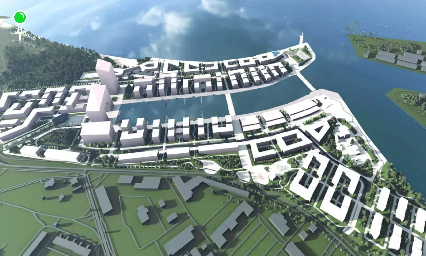 Nowy Port bez portu? Studenci PG pokazali przyszłość. “Front wodny Nowego Portu”, projekt wyróżniony ex aequo II nagrodą (I nagrody nie przyznano), numer identyfikacyjny pracy - 152416 (FOTO: Politechnika Gdańska/studenci)