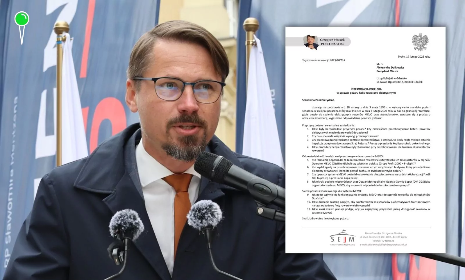 Spłonęła hala w Gdańsku. Poseł Konfederacji stawia trudne pytania (FOTO: Grzegorz Płaczek/FB)