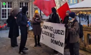 Dulkiewicz i Grzelak zaskoczeni przez aktywistów ws. pustostanów (FOTO: mat. uczestników)