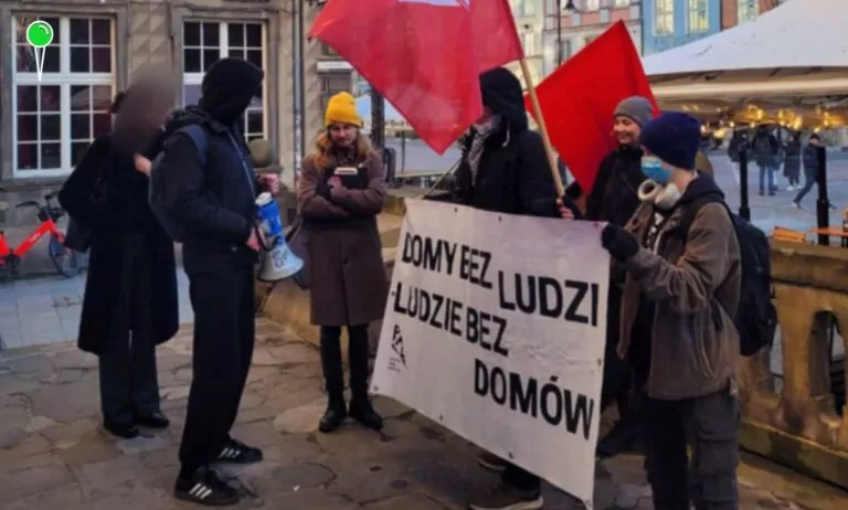 Dulkiewicz i Grzelak zaskoczeni przez aktywistów ws. pustostanów (FOTO: mat. uczestników)