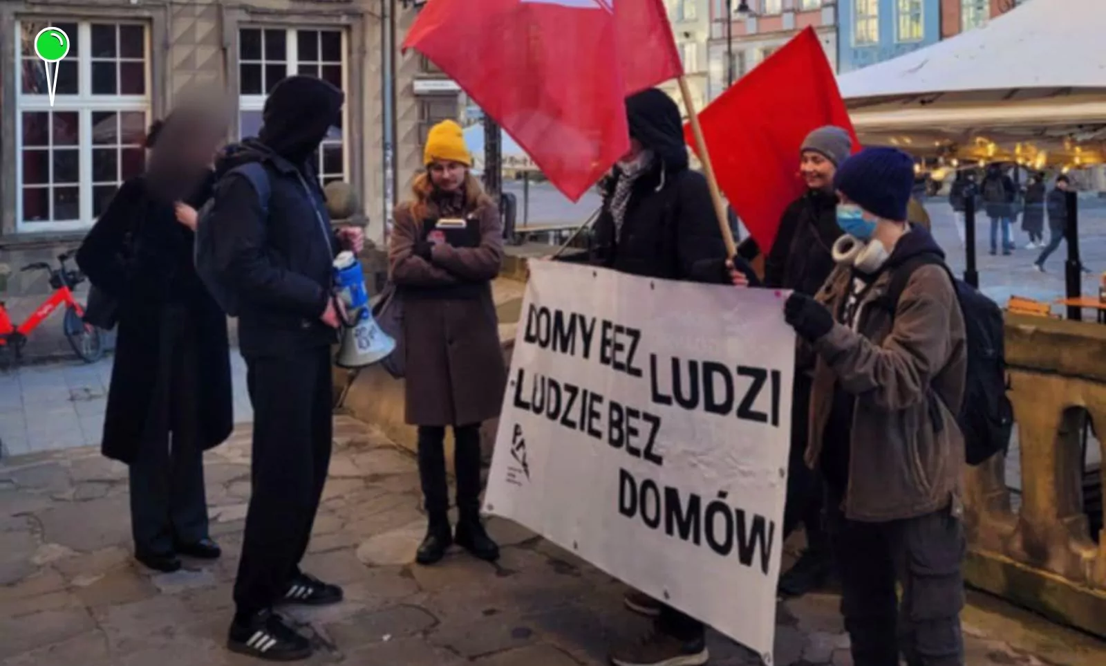 Dulkiewicz i Grzelak zaskoczeni przez aktywistów ws. pustostanów (FOTO: mat. uczestników)