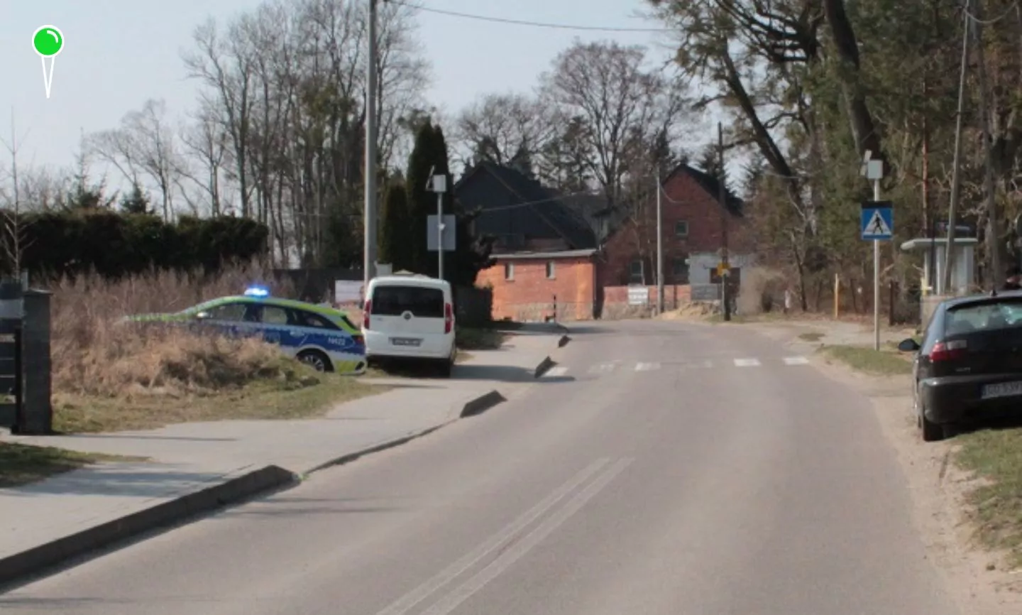 Potrącenie 14-letniego rowerzysty pod Pruszczem Gdańskim (FOTO: KPP Pruszcz Gdański)