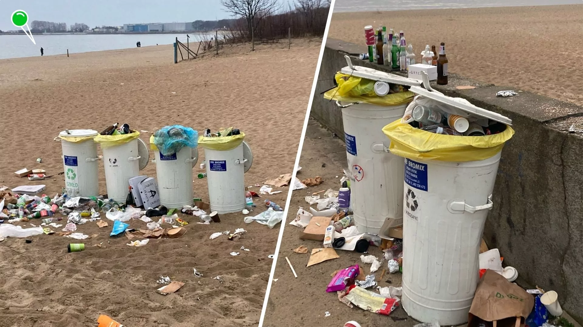 Plaża w Brzeźnie tonie w śmieciach (FOTO: czytelnik wbijamszpile.pl)