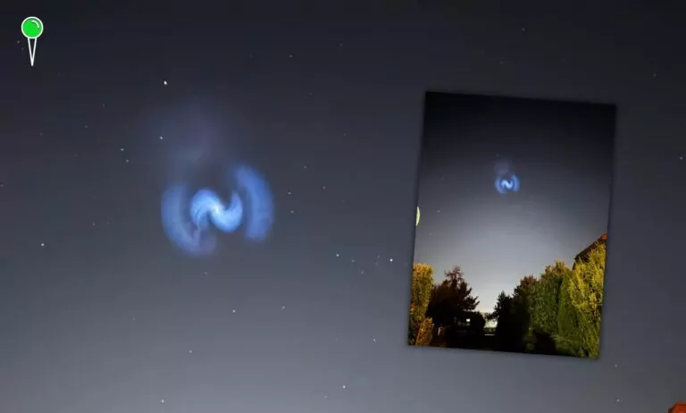 Falcon 9 i świetlisty wir nad Polską! Co to było? (FOTO: drukovelove)