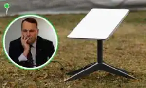 Polska płaci 50 mln dolarów rocznie za Starlinki dla Ukrainy (FOTO: canva/Radosław Sikorski/FB)