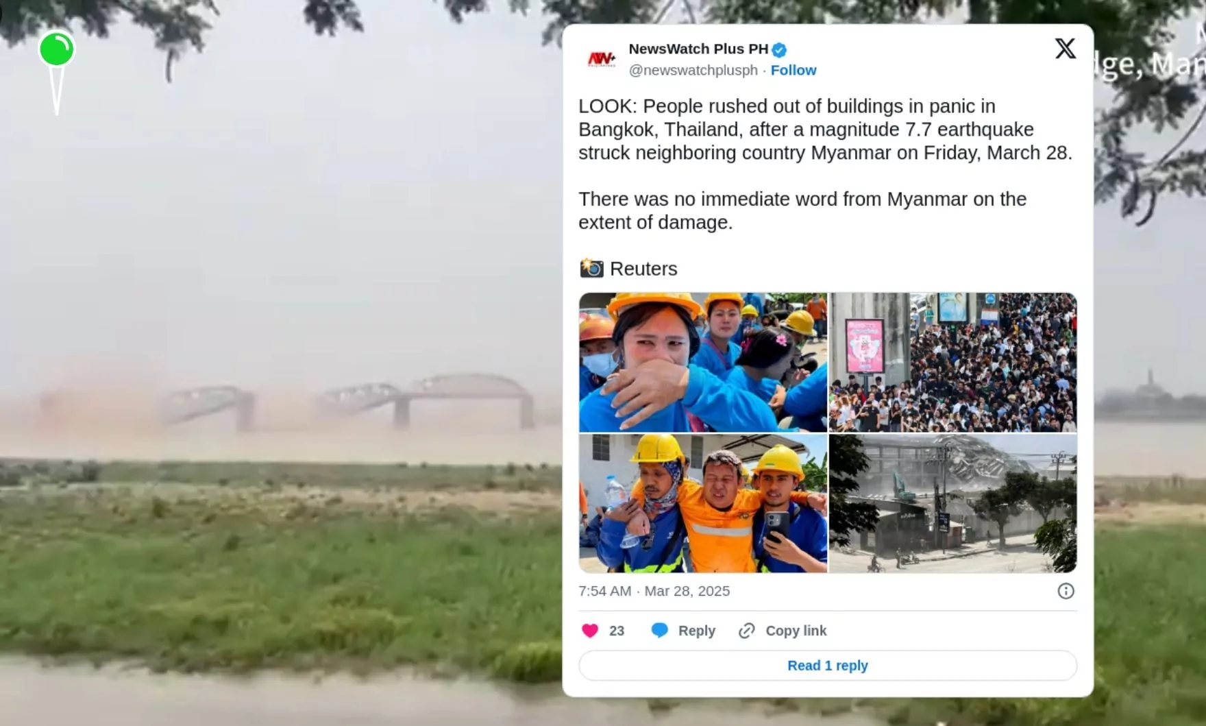 Birma pod gruzami, Bangkok w szoku. Trzęsienie ziemi uderza w Azję (FOTO: X)