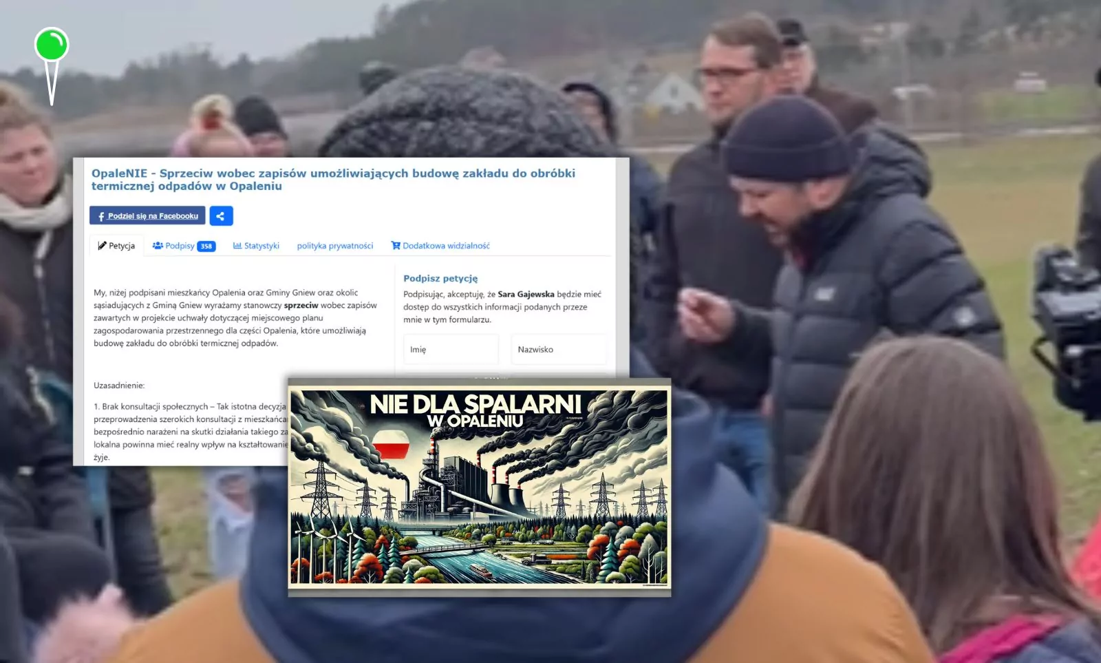 Bunt w Opaleniu! Mieszkańcy walczą przeciwko budowie spalarni (FOTO: Facebook/Petycjeonline.com)