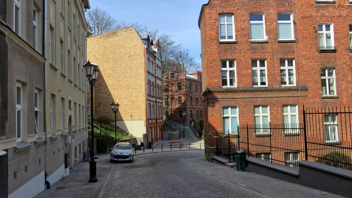 Widok na ul. Biskupią w Gdańsku.