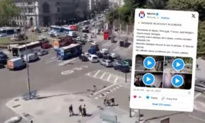 Gigantyczna awaria prądu w Hiszpanii i Portugalii (FOTO: Nexta/X)