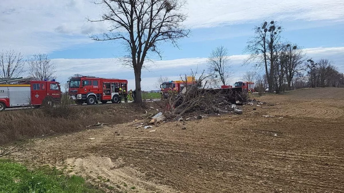 Pożar ciężarówki zablokował trasę pod Gdańskiem (FOTO: KWPSP Gdańsk)