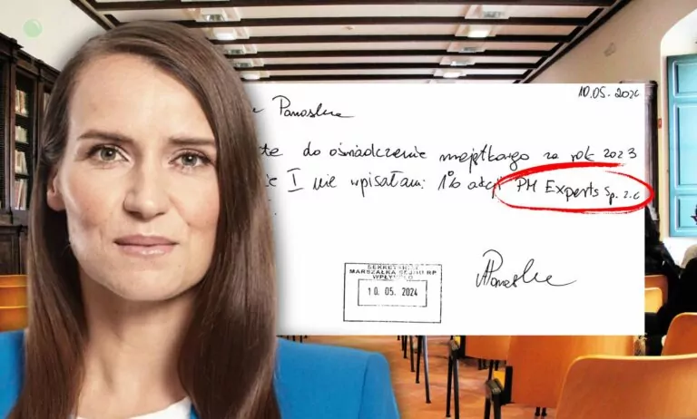 Agnieszka Pomaska i jej mąż w firmie szkolącej ministerstwa (FOTO: (Agnieszka Pomaska/FB/Sejm/canva)