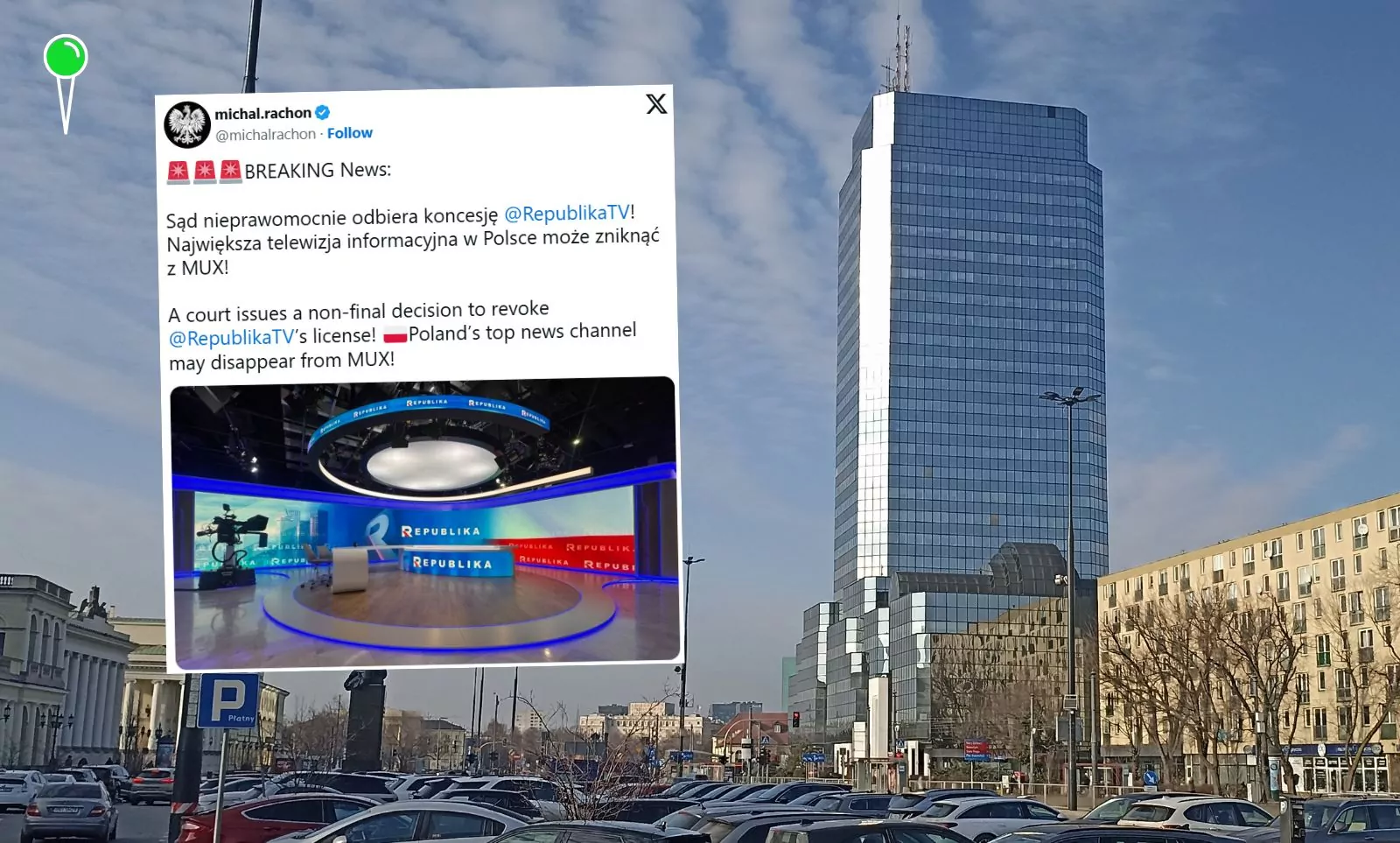 Sąd zabrał się za Telewizję Republika. Chodzi o koncesję (FOTO: wbijamszpile.pl)