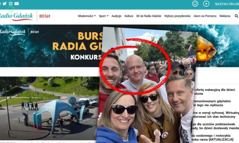 Likwidator Radia Gdańsk z wierchuszką KO na marszu w Warszawie (FOTO: canva.com)