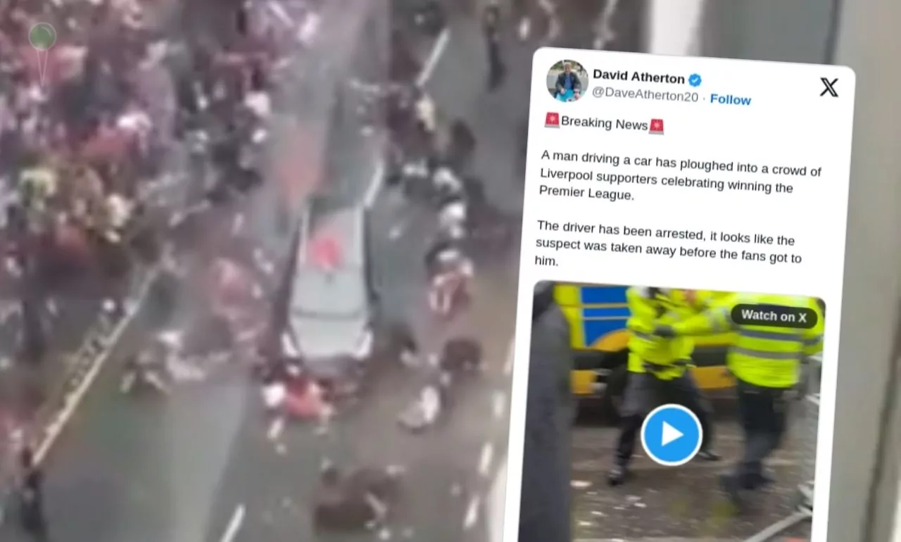 Samochód wjechał w tłum kibiców Liverpool'u (FOTO: X)