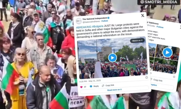 Bułgaria protestuje przeciwko euro – decyzja Brukseli już 4 czerwca (FOTO: X)