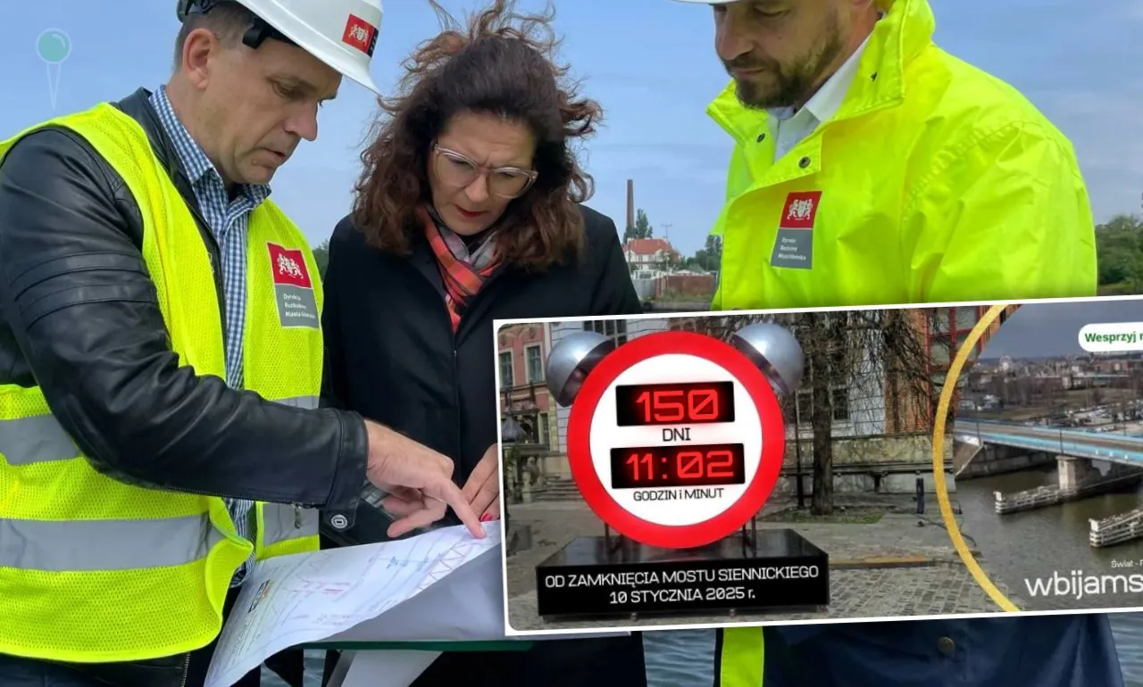 Most Siennicki nadal zamknięty – minęło już 150 dni (FOTO: DRMG/gdansk.pl)