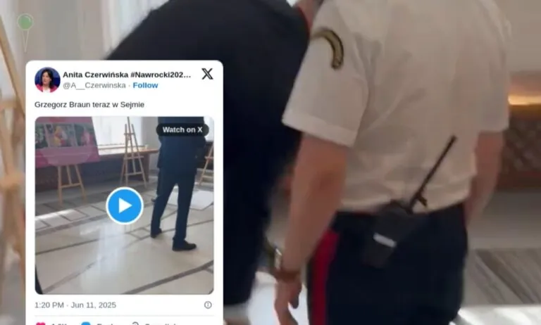 Braun usunął wystawę LGBT w Sejmie. „Chciałbym mieć tyle odwagi” (FOTO: Anita Czerwińska/X)