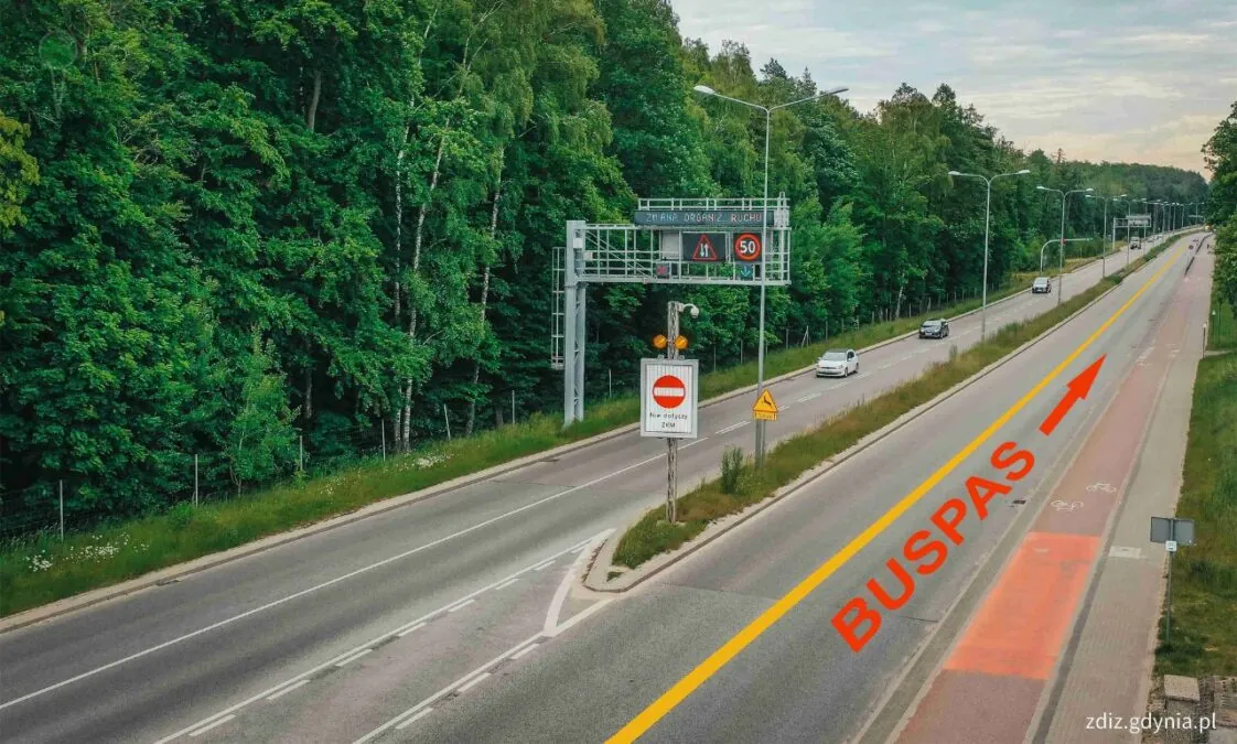 Zmiany w Gdyni na Chwarznieńskej. Buspas zastąpi kontrapas (FOTO: ZDIZ w Gdyni)