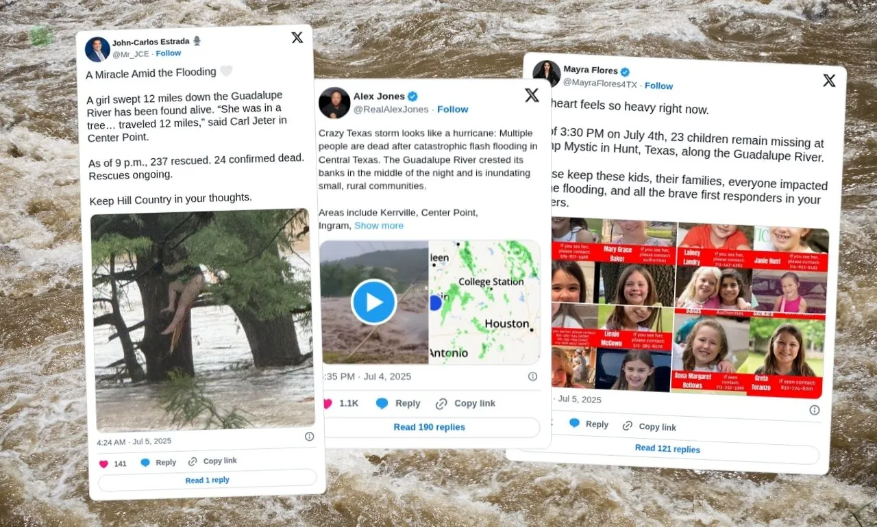 Powódź w Teksasie. Dziesiątki dzieci zaginionych po zalaniu obozu (FOTO: X)