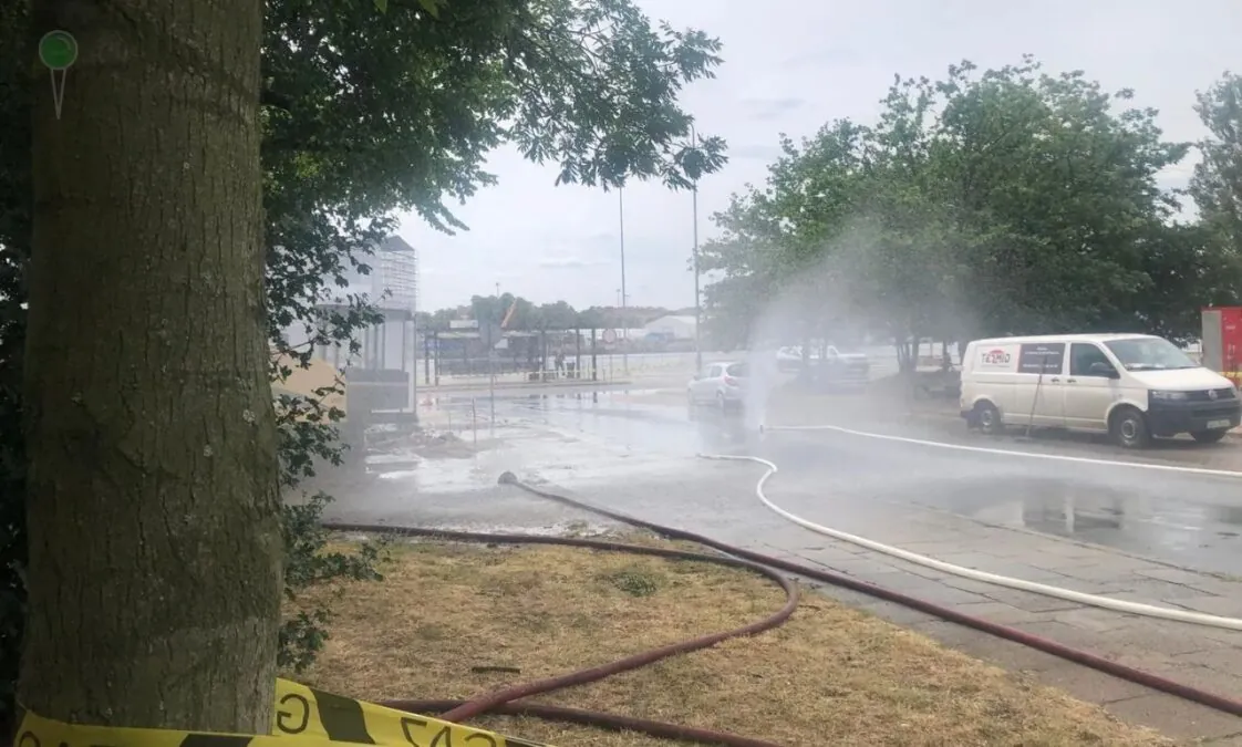 Uszkodzenie gazociągu w Gdańsku. Ewakuacja 200 osób (FOTO: PSP Gdańsk)