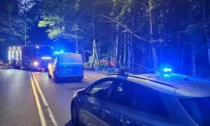 Śmiertelny wypadek w Sopocie. Lexus roztrzaskał się na drzewie (FOTO: KWP Gdańsk)