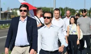 Pikieta przeciw imigracji w Pruszczu Gdańskim (FOTO: Krzysztof Bosak/X)