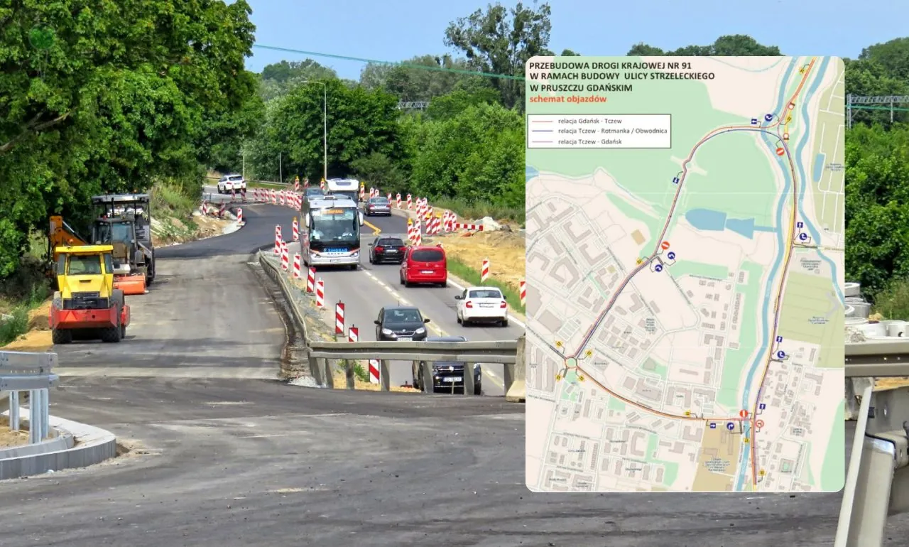 Władze Pruszcza: objazdy przy budowie Strzeleckiego są optymalne (FOTO: wbijamszpile.pl)