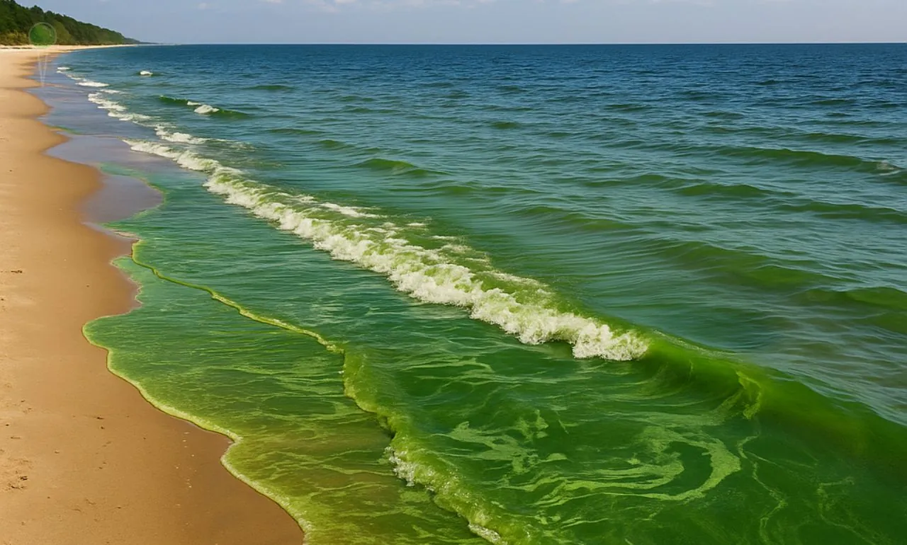 Sinice zamykają wybrane plaże od Łeby po Krynicę Morską (FOTO: wbijamszpile.pl)
