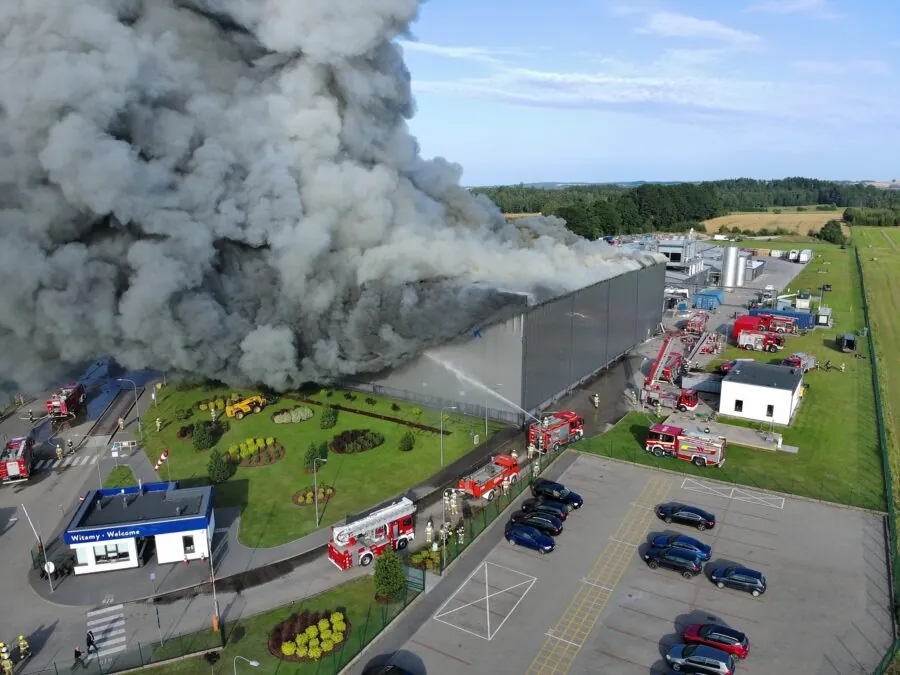Pożar w Kawli pod Sierakowicami (FOTO: Straż Pożarna)