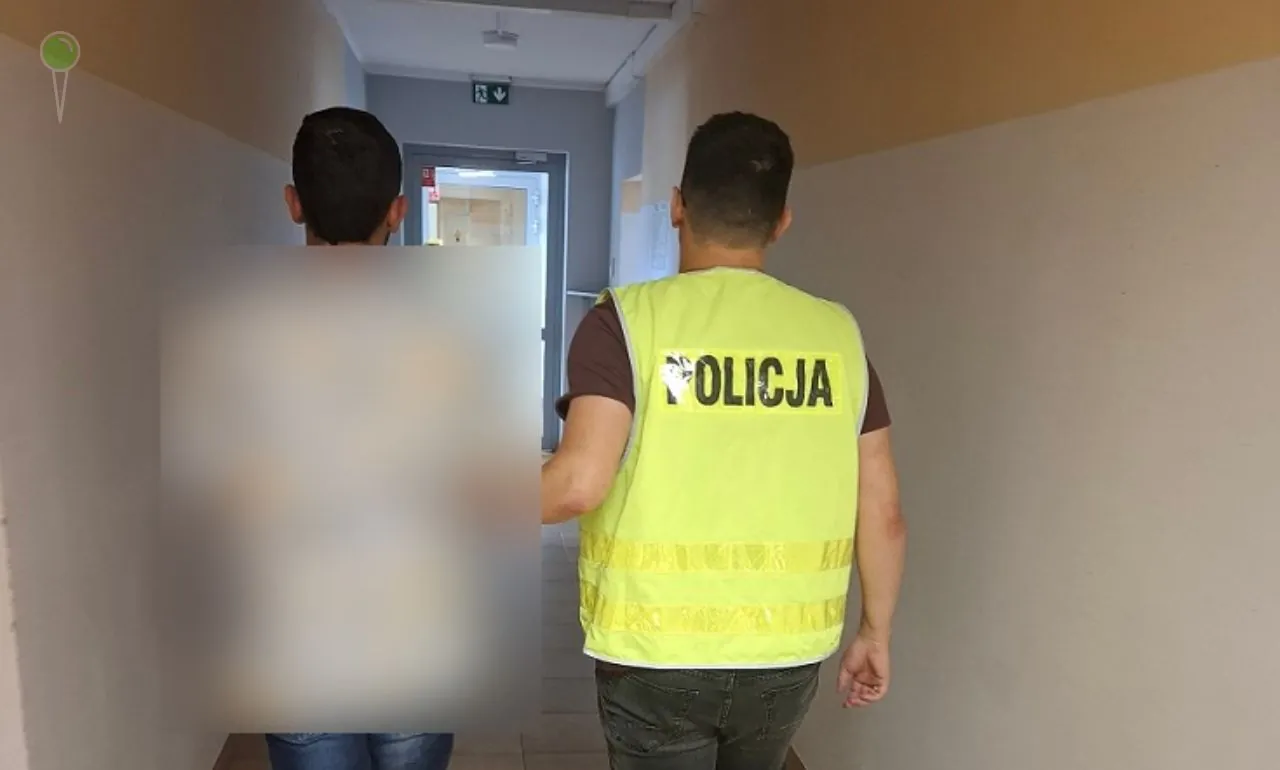 Kolumbijczyk zatrzymany po pijaku i na haju w Pruszczu Gdańskim (FOTO: KMP Pruszcz Gdański)