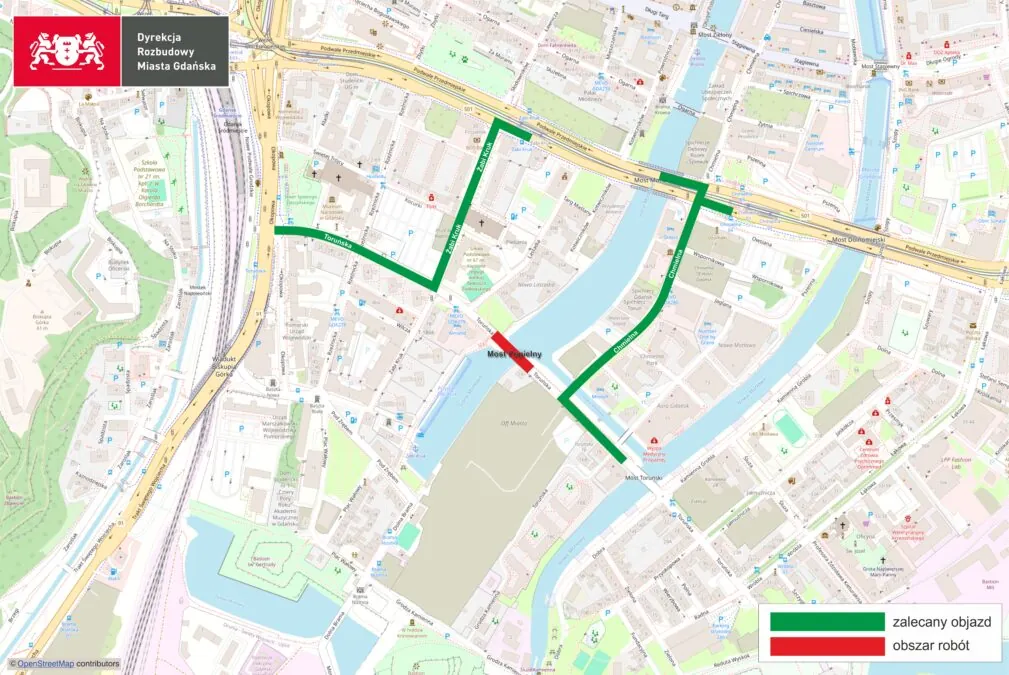 Most Popielny w Gdańsku zamknięty dla aut. Rusza remont za 2 mln zł (FOTO: gdansk.pl)