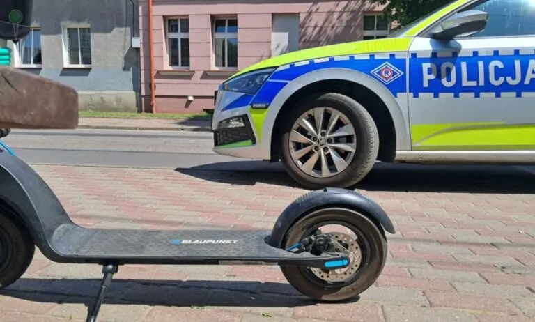 Wypadek 14-latków na hulajnodze. Jeden w szpitalu (FOTO: KPP Kwidzyn)