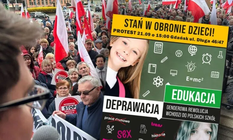 Protest w Gdańsku przeciw edukacji zdrowotnej Nowackiej (FOTO: Aleksander Jankowski/FB)