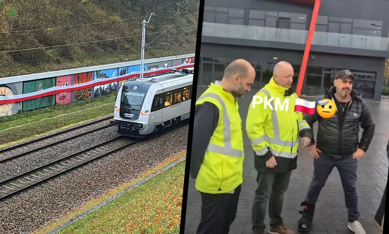 PKM i autor akcji z flagą spotkali się. Jest pomysł na mural narodowy (FOTO: PKM/Nazar)