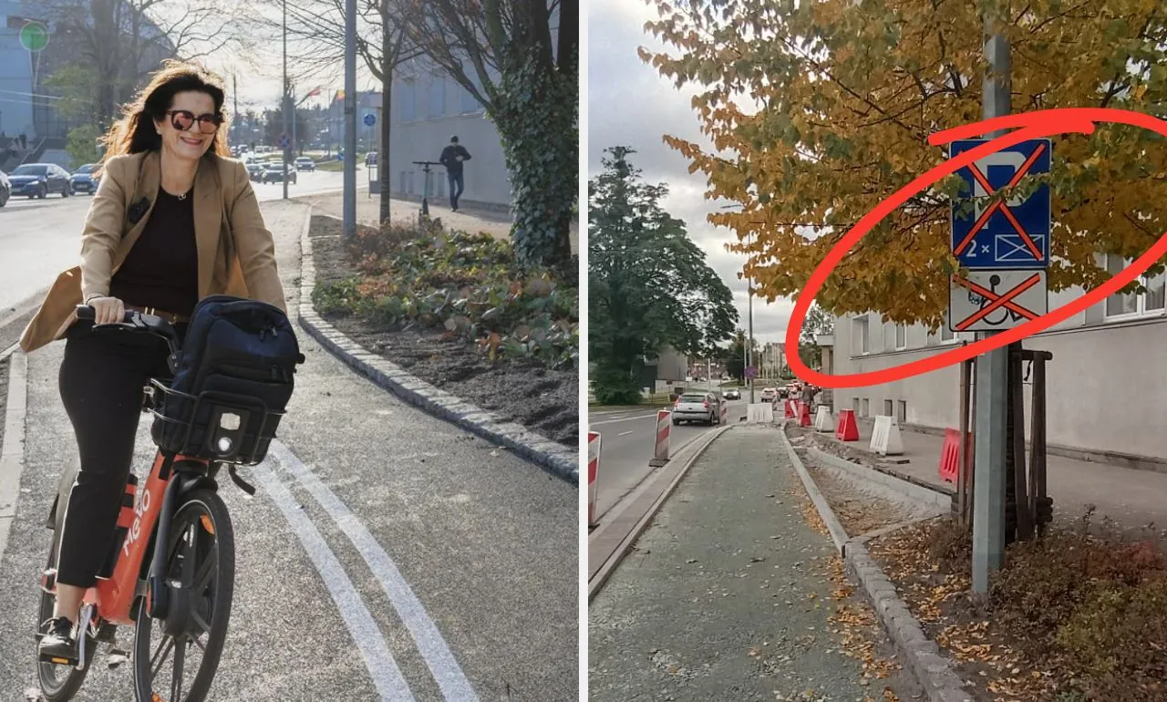 Rowerowa propaganda w Gdańsku usunęła miejsca dla niepełnosprawnych (FOTO: gdansk.pl/wbijamszpile.pl)