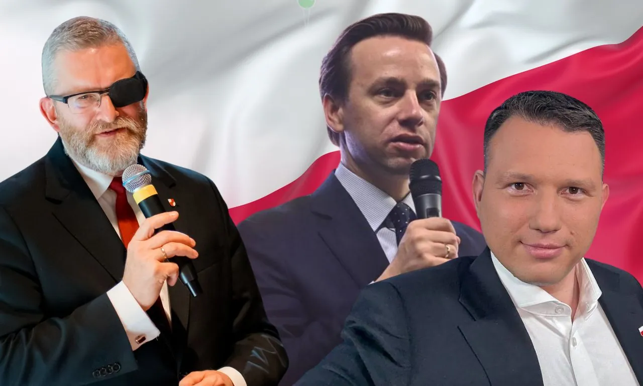 Braun przed Mentzenem i Bosakiem w nowym sondażu (FOTO: canva/mat. FB)