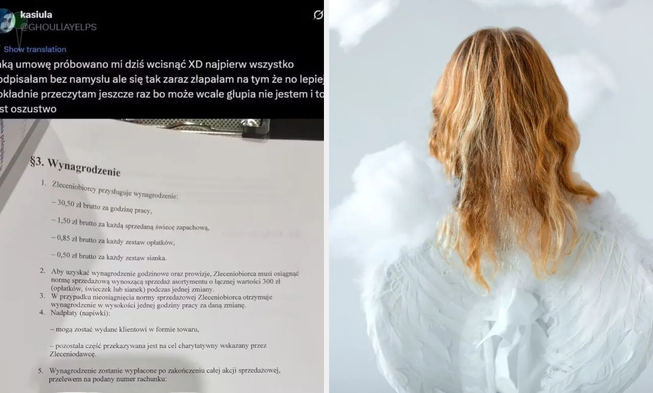 Wyzysk przy okazji świąt. Szokująca umowa zlecenie trafiła do sieci (FOTO: FB/canva)