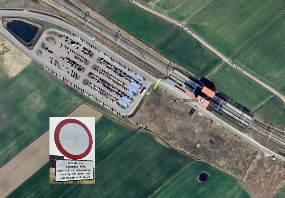 Gdańsk zamyka drogę przy PKM, kierowcy są wściekli (FOTO: Pomorska Kolej Metropolitalna/FB)