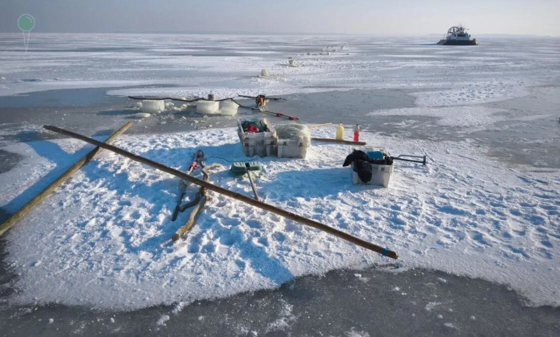 Rybacy blisko Rosji. O włos od przekroczenia granicy na Zalewie Wiślanym (FOTO: MOSG)