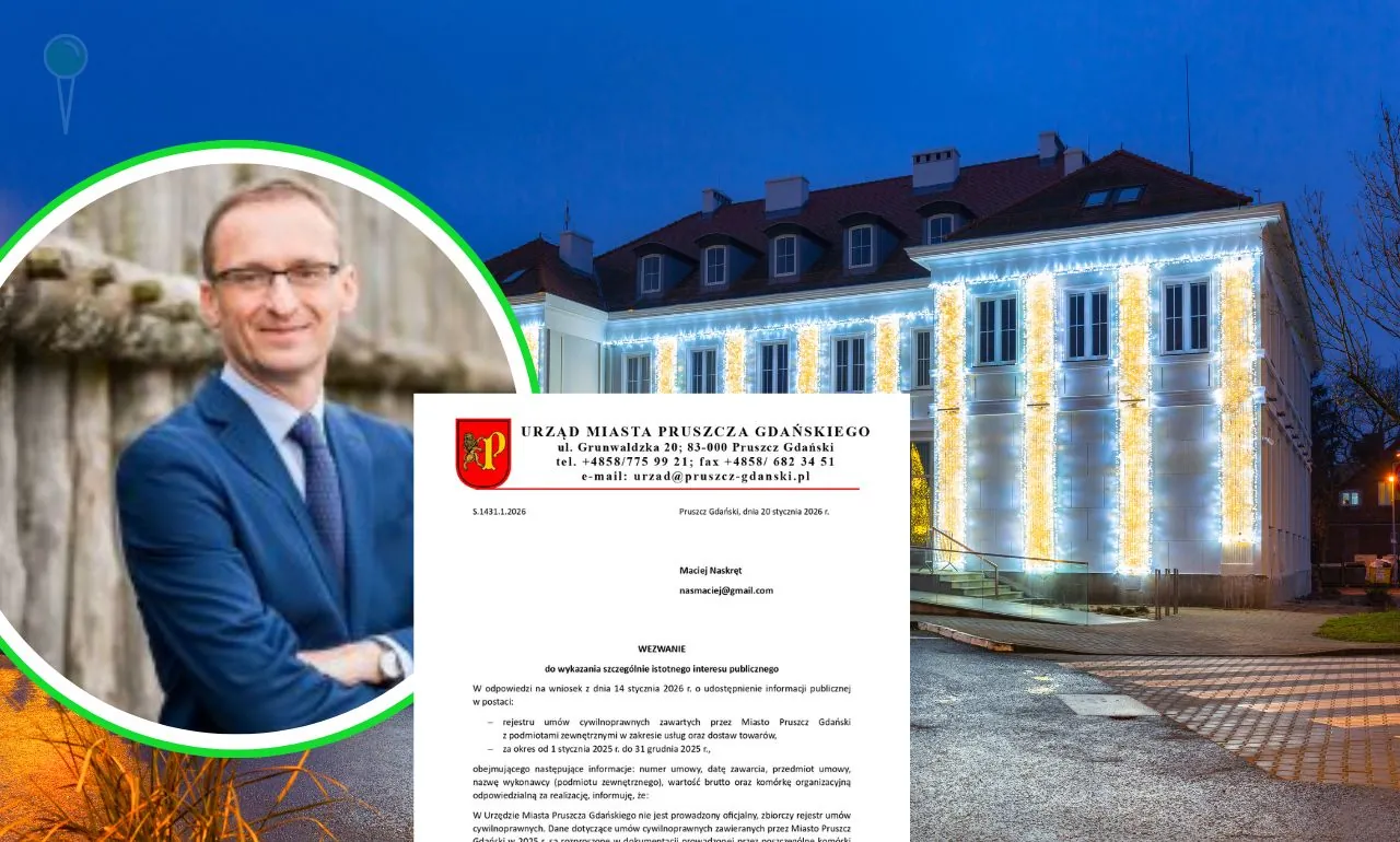 Miasto blokuje dostęp do danych o umowach. Co ukrywa Pruszcz Gdański? (FOTO: canva/BIP Pruszcz Gdański)