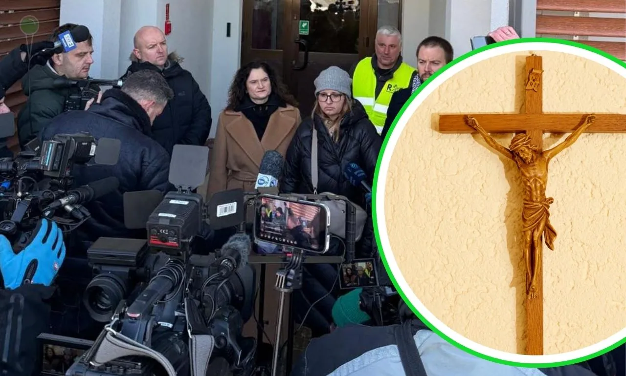 Awantura o krucyfiks w szkole w Kielnie. Nowe fakty (FOTO: canva/Dorota Arciszewska-Mielewczyk/FB)