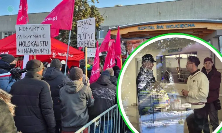 Kaja Godek znów pod szpitalem. Zgromadzenie rozwiązane (FOTO: Fundacja Życie i Rodzina/X)