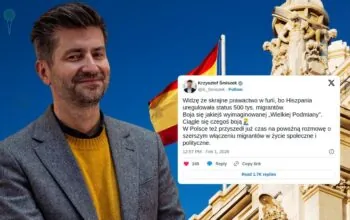 500 tys. migrantów zalegalizowanych w Hiszpanii. Śmiszek: „Czas na Polskę” (FOTO: Krzysztof Śmiszek/FB/X/canva)