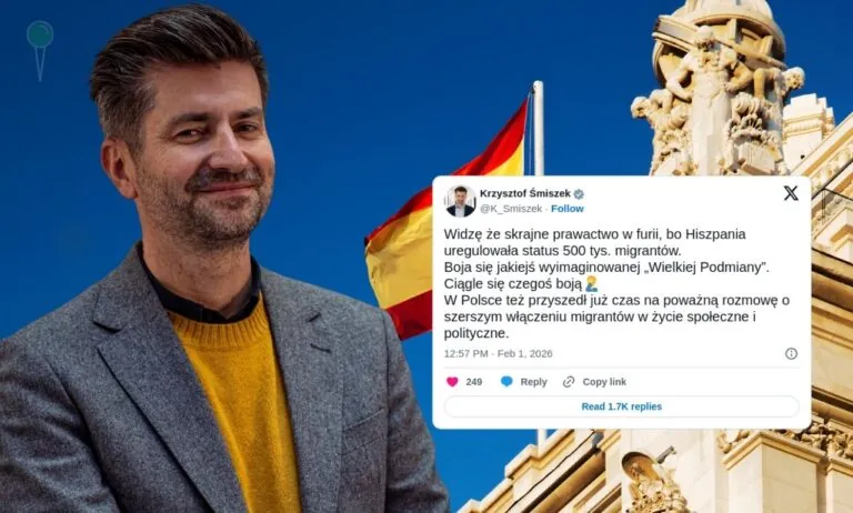 500 tys. migrantów zalegalizowanych w Hiszpanii. Śmiszek: „Czas na Polskę” (FOTO: Krzysztof Śmiszek/FB/X/canva)