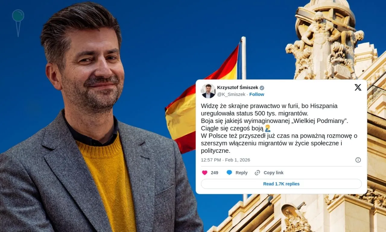 500 tys. migrantów zalegalizowanych w Hiszpanii. Śmiszek: „Czas na Polskę” (FOTO: Krzysztof Śmiszek/FB/X/canva)
