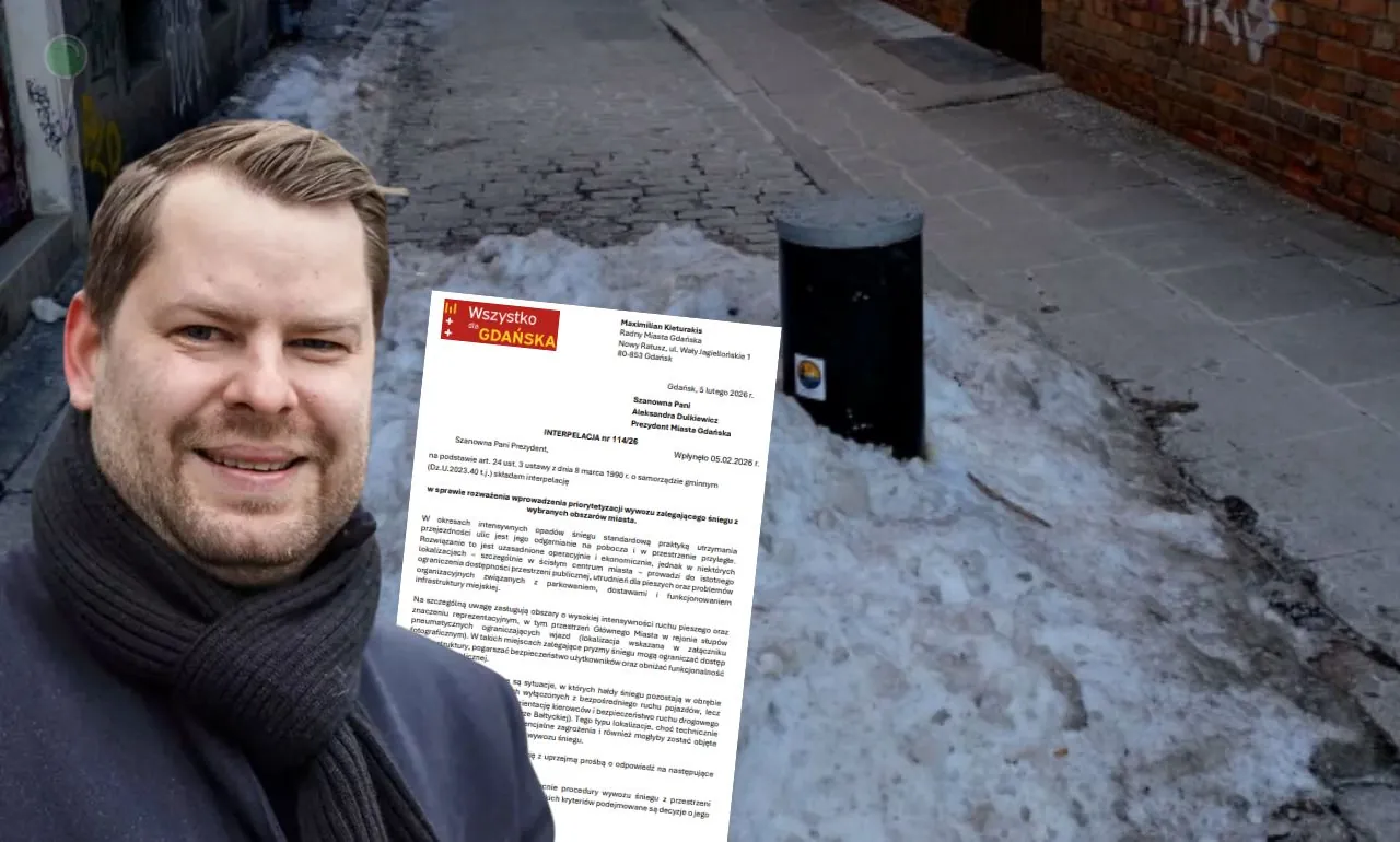 Czy Gdańsk powinien wywozić śnieg z centrum miasta? (FOTO: Maksymilian Kieturakis/gdanskpl)